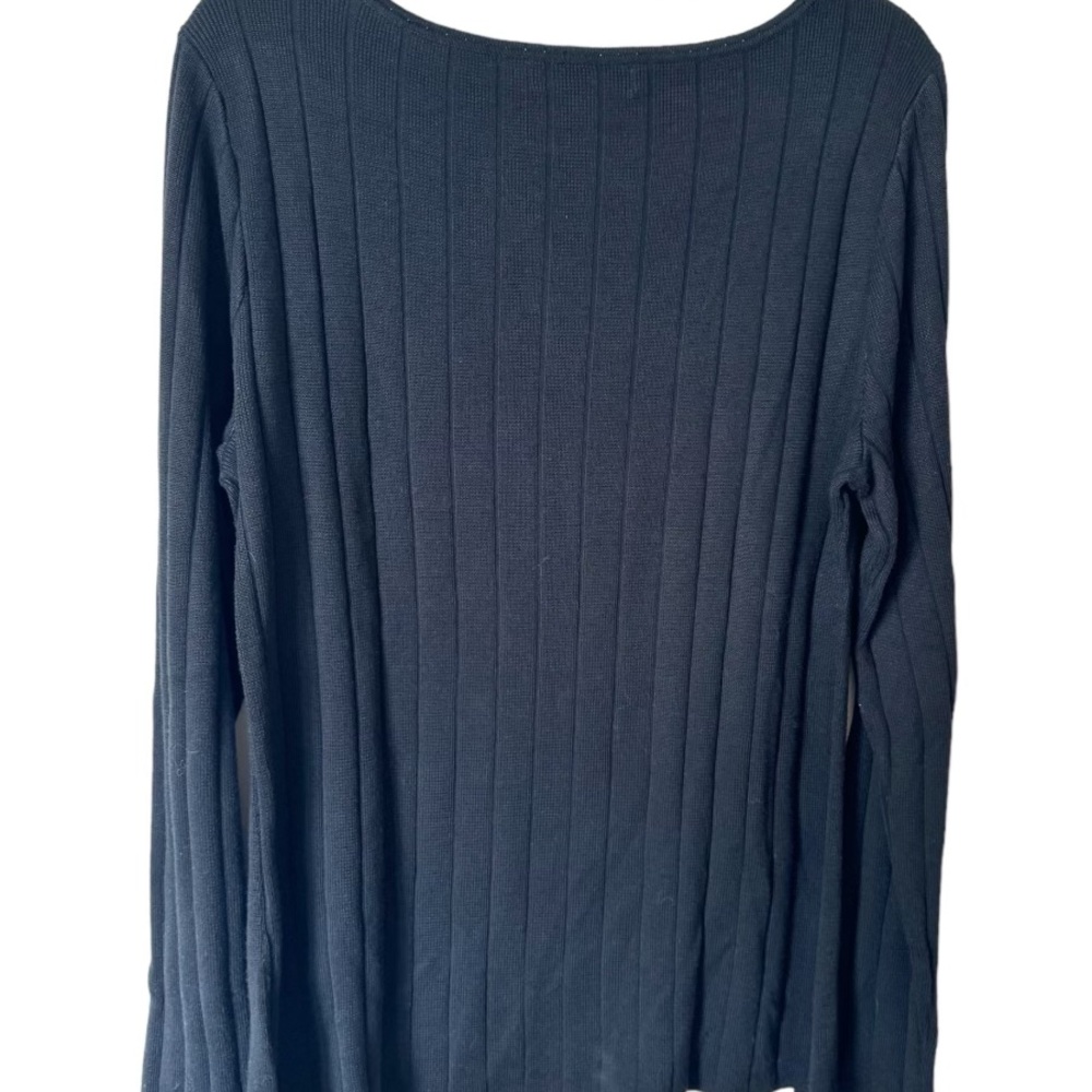 LIZ CLAIBORNE   Cotton Blend Black Sweater  LARGE    #Z - Picture 7 of 7